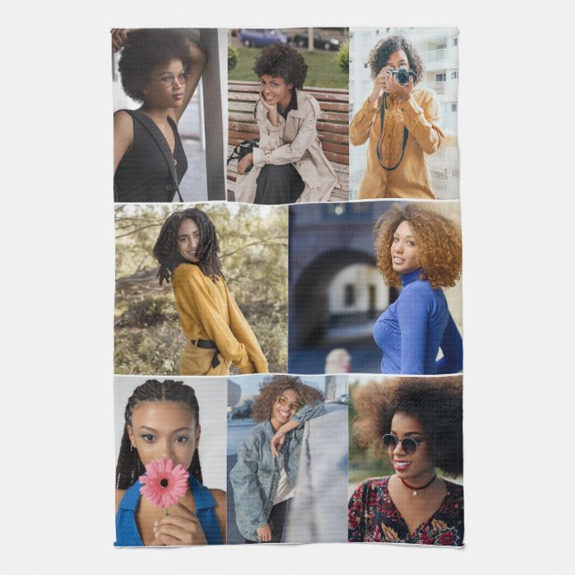 Entwerfen Sie Ihre eigene 8 FotoCollage Geschirrtuch (Vertikal)