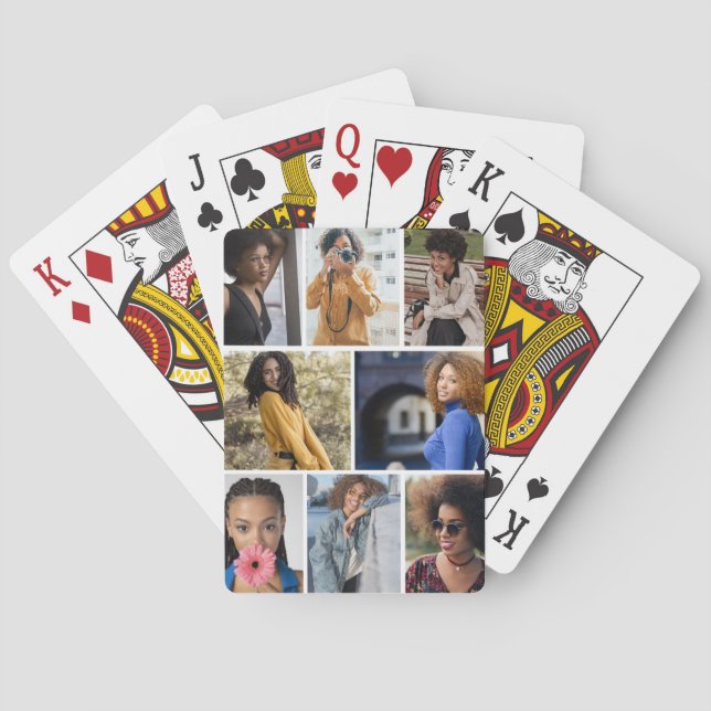 Entwerfen Sie Ihre eigene 8 FotoCollage Spielkarten (Rückseite)