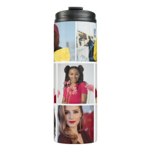 Entwerfen Sie Ihre eigene 8 FotoCollage Thermosbecher