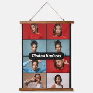 Entwerfen Sie Ihre eigene 8 FotoCollage Wandteppich Mit Holzrahmen