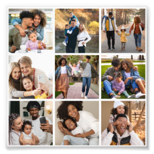 Entwerfen Sie Ihre eigene 9 FotoCollage Fotodruck