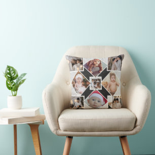 Entwerfen Sie Ihre eigene 9 FotoCollage Kissen