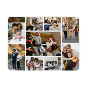 Entwerfen Sie Ihre eigene 9 FotoCollage Magnet