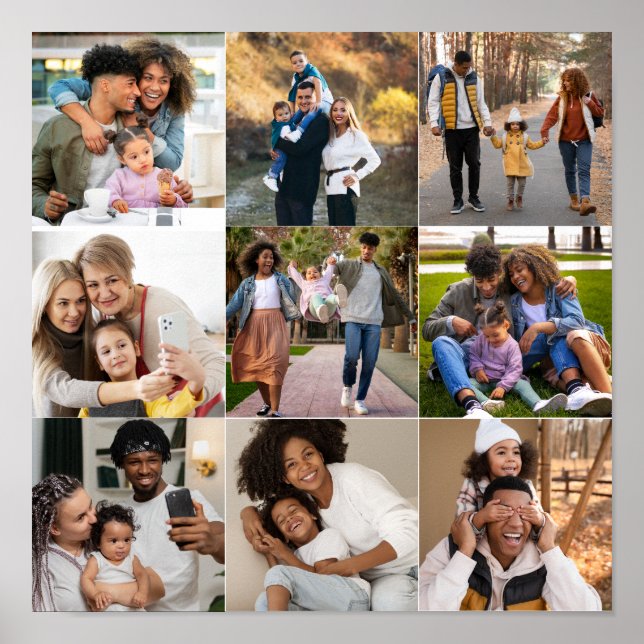 Entwerfen Sie Ihre eigene 9 FotoCollage Poster (Vorne)