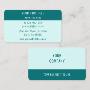 Entwerfen Sie Ihre eigene Aquamarine Visitenkarten Visitenkarte