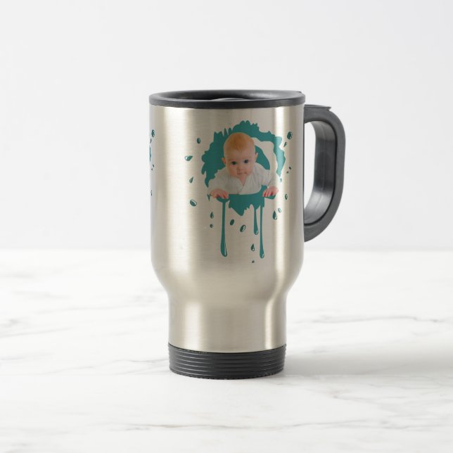 Entwerfen Sie Ihre eigene Baby-Foto-Tasse Reisebecher (VorderseiteRechts)