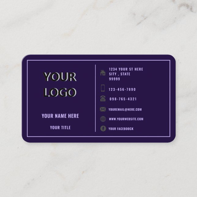 Entwerfen Sie Ihre eigene, benutzerdefinierte Visi Visitenkarte (Vorderseite)