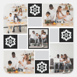 Entwerfen Sie Ihre eigene Blumenkollektion 5 Quadratischer Aufkleber