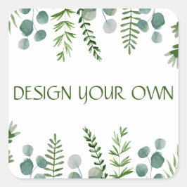 Entwerfen Sie Ihre eigene Blüte Quadratischer Aufkleber