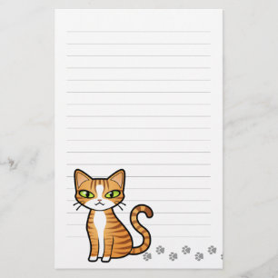 Entwerfen Sie Ihre eigene Cartoon-Katze Briefpapier