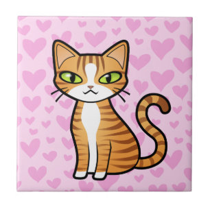Entwerfen Sie Ihre eigene Cartoon-Katze Fliese