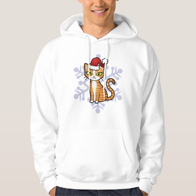 Entwerfen Sie Ihre eigene Cartoon-Katze Hoodie (Vorderseite)
