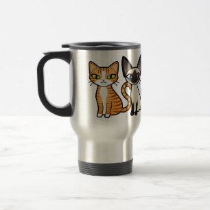 Entwerfen Sie Ihre eigene Cartoon-Katze Reisebecher