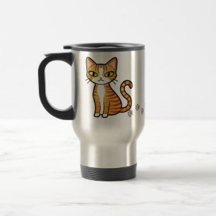 Entwerfen Sie Ihre eigene Cartoon-Katze Reisebecher