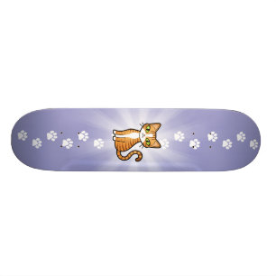 Entwerfen Sie Ihre eigene Cartoon-Katze Skateboard