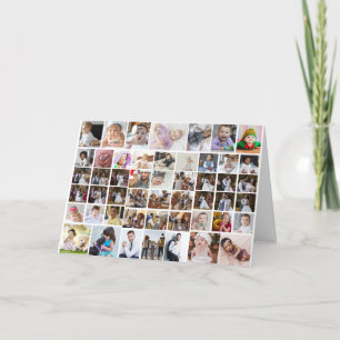 Entwerfen Sie Ihre eigene Collage mit 50 Fotos Feiertagskarte
