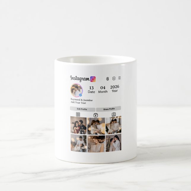 Entwerfen Sie Ihre eigene Foto-Collage mit 7 Fotos Kaffeetasse (Mittel)