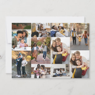 Entwerfen Sie Ihre eigene Fotocollage mit 10 Fotos Karte