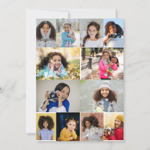 Entwerfen Sie Ihre eigene Fotocollage mit 12 Fotos Feiertagskarte