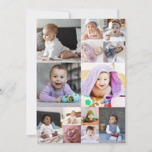 Entwerfen Sie Ihre eigene Fotocollage mit 13 Fotos Feiertagskarte