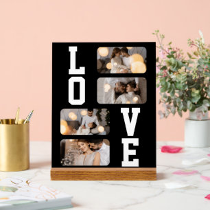 Entwerfen Sie Ihre eigene Fotocollage mit 4 Fotos Acrylschild