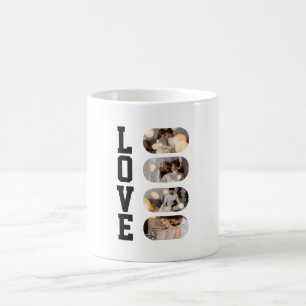 Entwerfen Sie Ihre eigene Fotocollage mit 4 Fotos Kaffeetasse