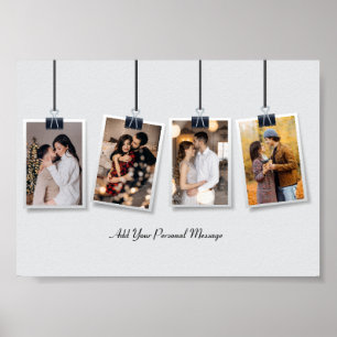 Entwerfen Sie Ihre eigene Fotocollage mit 4 Fotos Poster