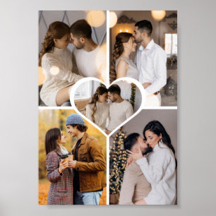 Entwerfen Sie Ihre eigene Fotocollage mit 5 Fotos Poster