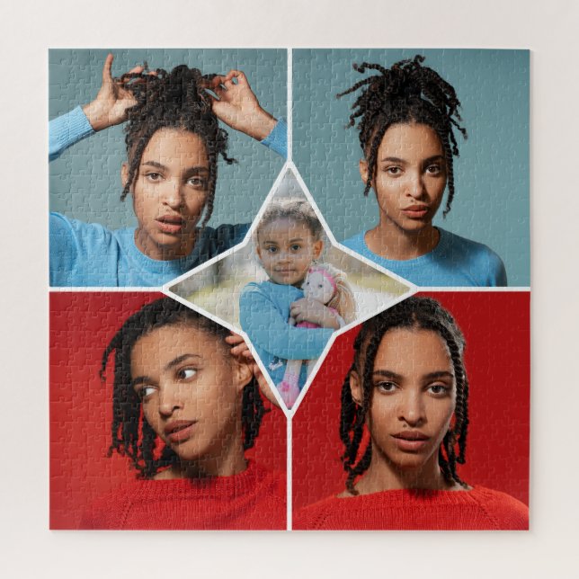 Entwerfen Sie Ihre eigene Fotocollage mit 5 Fotos Puzzle (Vertikal)