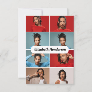 Entwerfen Sie Ihre eigene Fotocollage mit 8 Fotos Karte