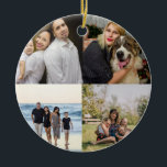 Entwerfen Sie Ihre eigene Fotokollektion mit 4 Fam Keramik Ornament<br><div class="desc">Entwerfen Sie Ihre eigene 4 Familienfotos Collage Keramik Ornament</div>