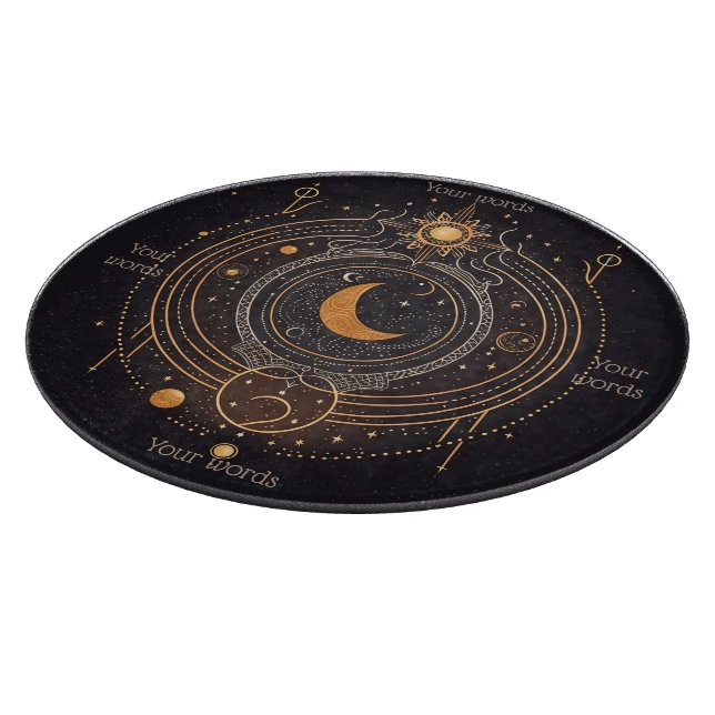 Entwerfen Sie Ihre eigene goldene Himmelsmusik Schneidebrett (Ecke)