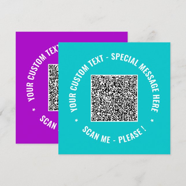 Entwerfen Sie Ihre eigene Grußkarte mit QR-Code-Be (Vorne/Hinten)