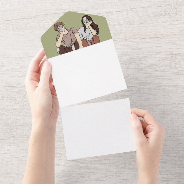 Entwerfen Sie Ihre eigene Hochzeitsfeier All In One Einladung (Abreißen)