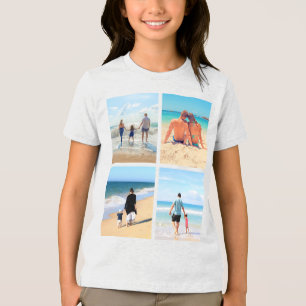 Entwerfen Sie Ihre eigene individuelle FotoCollage Tri-Blend Shirt