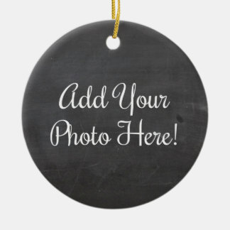 Entwerfen Sie Ihre eigene Keramik für Ihr Foto Ornament