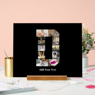 Entwerfen Sie Ihre eigene Letter-D-FotoCollage Acrylschild