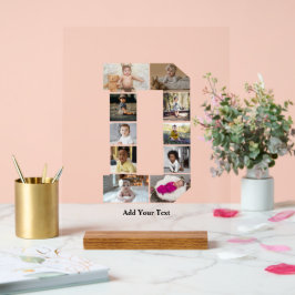 Entwerfen Sie Ihre eigene Letter-D-FotoCollage Acrylschild