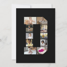 Entwerfen Sie Ihre eigene Letter-D-FotoCollage Feiertagskarte