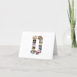 Entwerfen Sie Ihre eigene Letter D Fotocollage Feiertagskarte