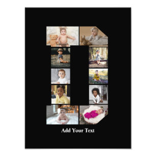 Entwerfen Sie Ihre eigene Letter-D-FotoCollage Fotodruck