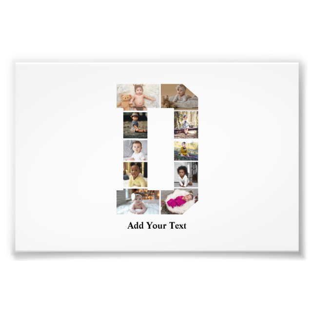 Entwerfen Sie Ihre eigene Letter-D-FotoCollage Fotodruck (Vorne)