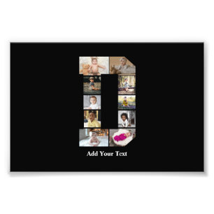 Entwerfen Sie Ihre eigene Letter-D-FotoCollage Fotodruck