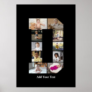 Entwerfen Sie Ihre eigene Letter-D-FotoCollage Poster