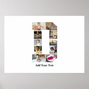 Entwerfen Sie Ihre eigene Letter-D-FotoCollage Poster