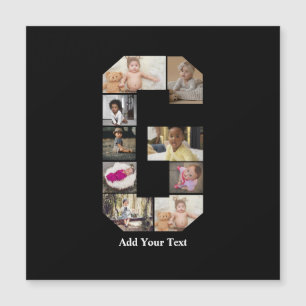 Entwerfen Sie Ihre eigene Letter G Foto-Collage Magnetkarte