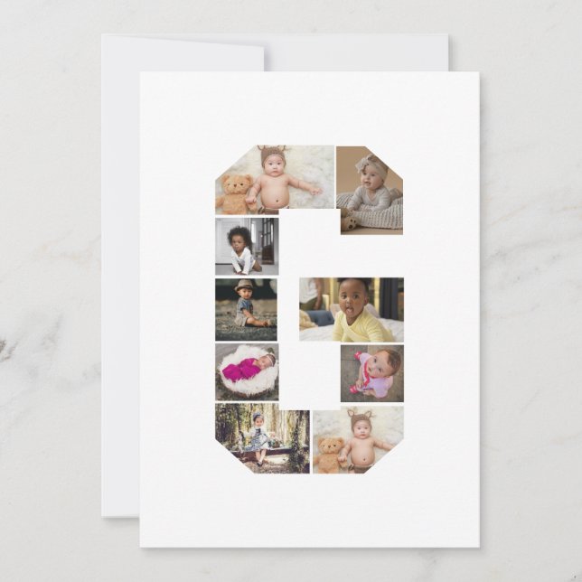 Entwerfen Sie Ihre eigene Letter-G-FotoCollage Ankündigung (Vorderseite)