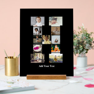 Entwerfen Sie Ihre eigene Letter-H-FotoCollage Acrylschild