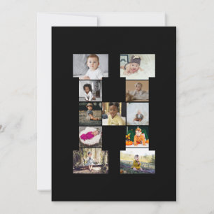 Entwerfen Sie Ihre eigene Letter-H-FotoCollage Karte