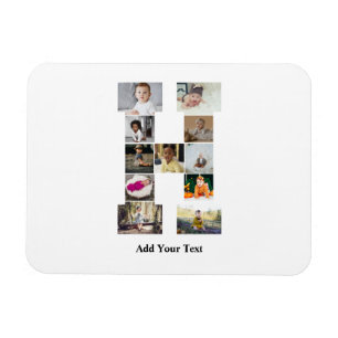 Entwerfen Sie Ihre eigene Letter-H-FotoCollage Magnet